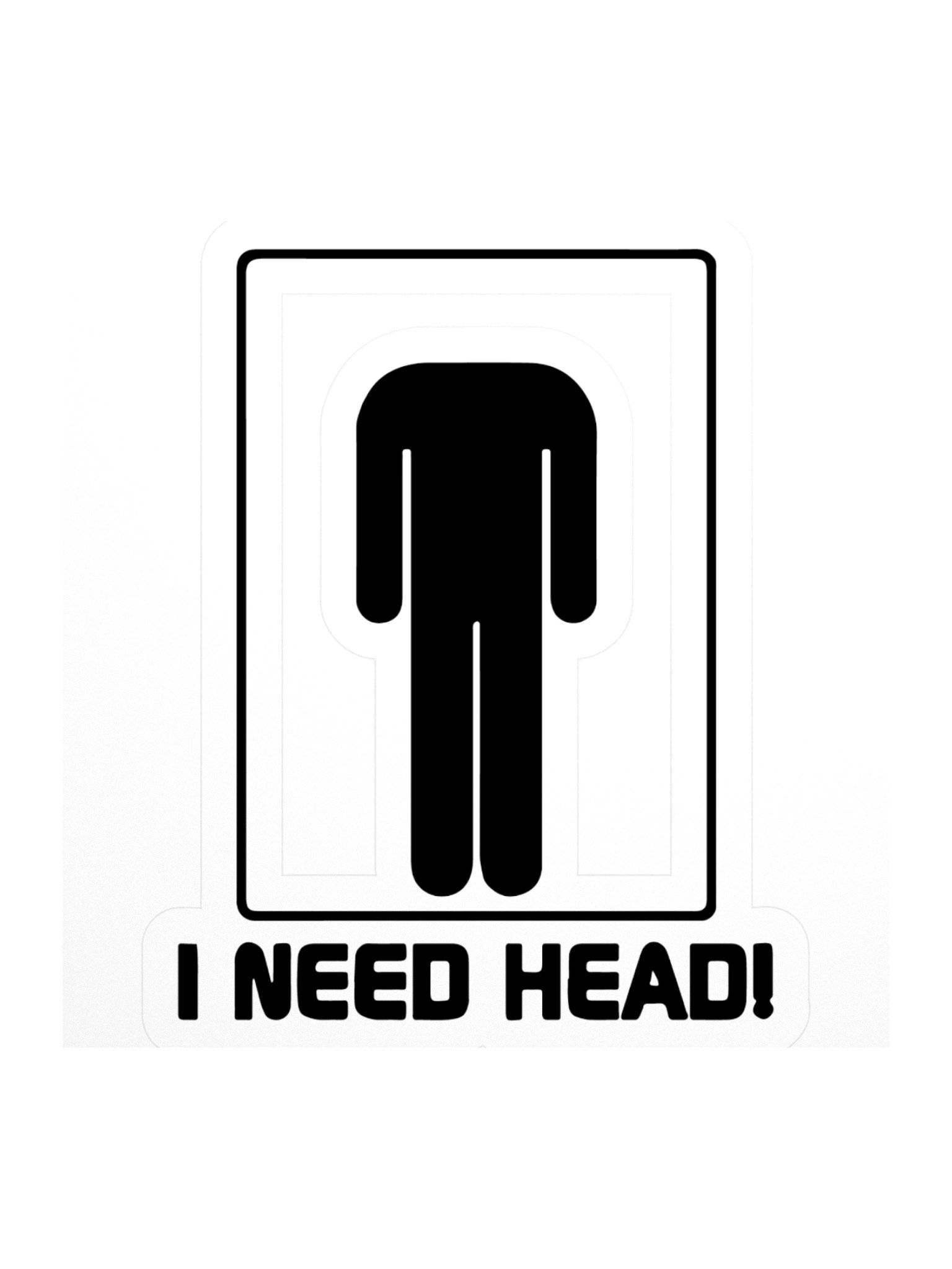 I Need Head Sticker product image (1)