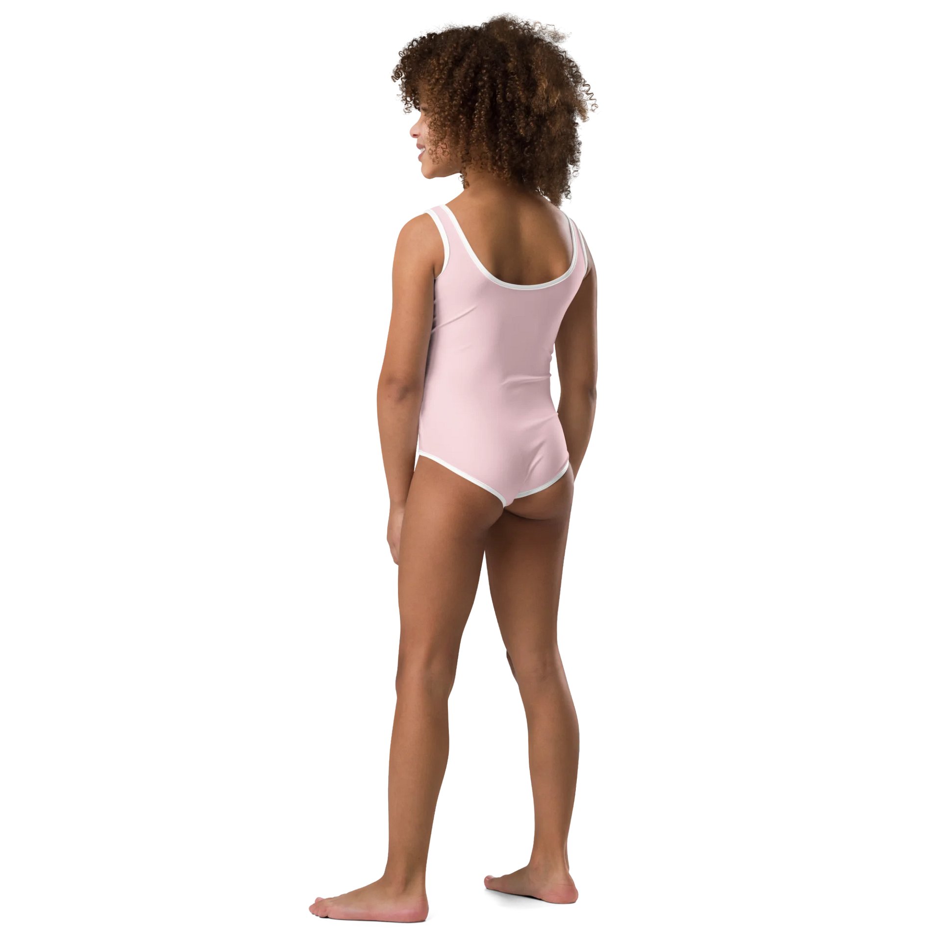 Ballerina Cappuccina watercolor design – Kid Girl Swimsuit product image (3)