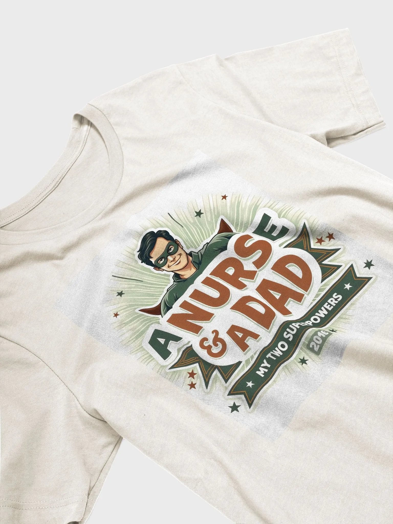 My Two Superpowers Nurse & Dad T-Shirt product image (22)