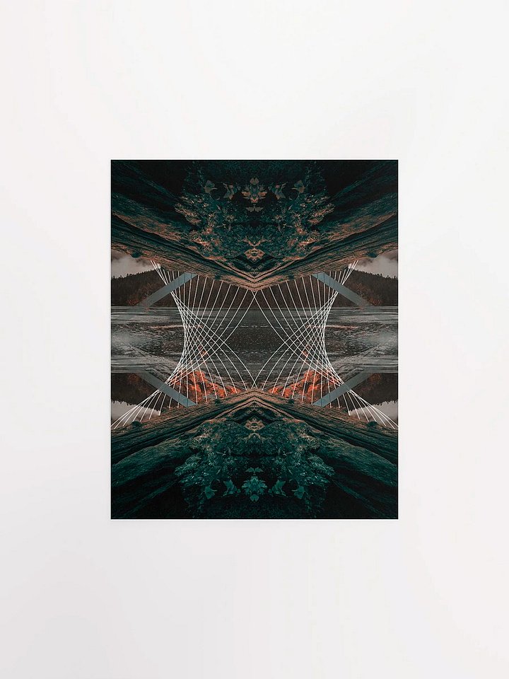 Geometric Art Print - Rainy Lake (Warm) product image (1)