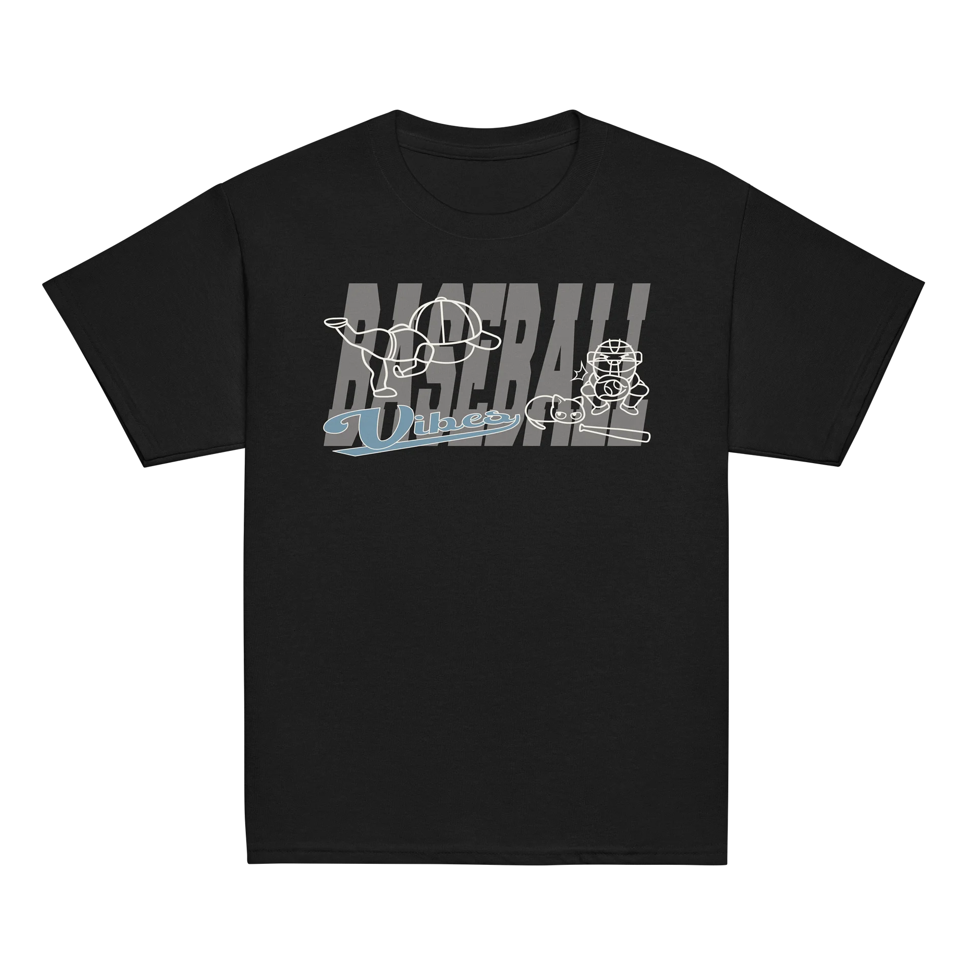 Baseball Cat (Baseball Vibes) - Unisex Youth Heavyweight T-shirt product image (2)