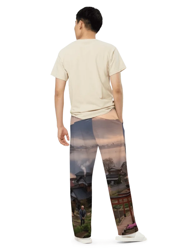 Mount Fuji Unisex Wide-Leg Pants | Graphic Lounge & Streetwear product image (5)