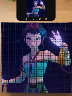 Making ZOEY Huntr/x from KPOP Demon Hunters! #zoeykpopdemonhunters#rubikscubeart#kpoprubikscube#demonhuntersfanart#rubikscubechallenge#cubeart#kpopfanart#rubikscubesolving#3x3rubikscube#speedcubing#creativecubing#puzzleart#zoeydemonhunters#kpopcubes#cubemaster