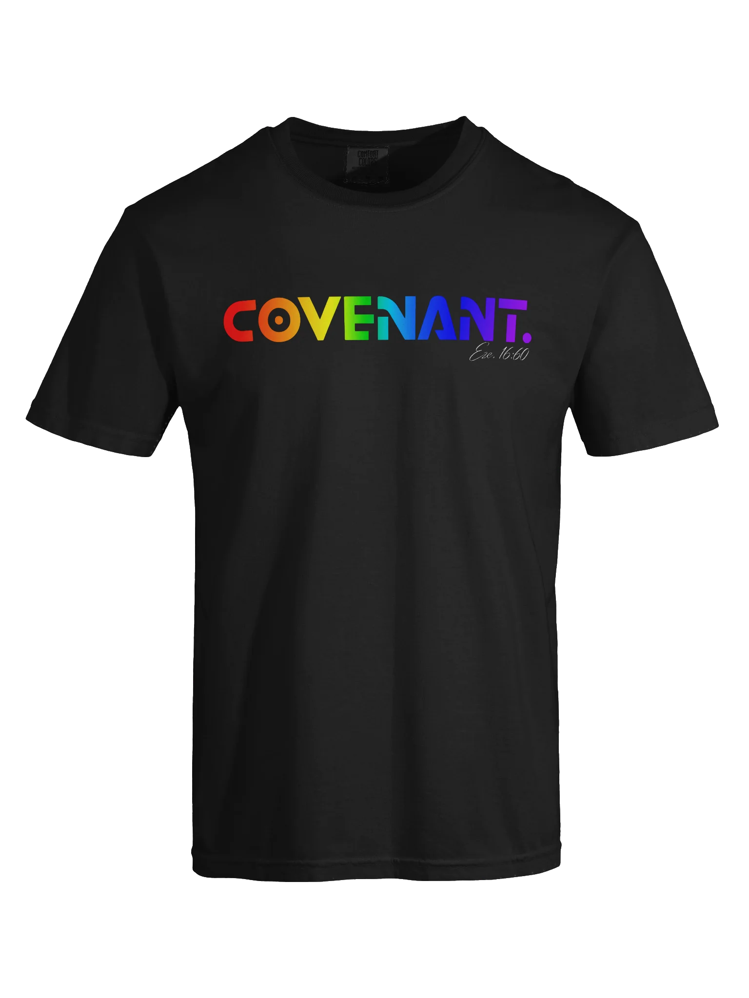 COVENANT. Rainbow Faith Statement T-Shirt — His Promise Still Stands product image (49)