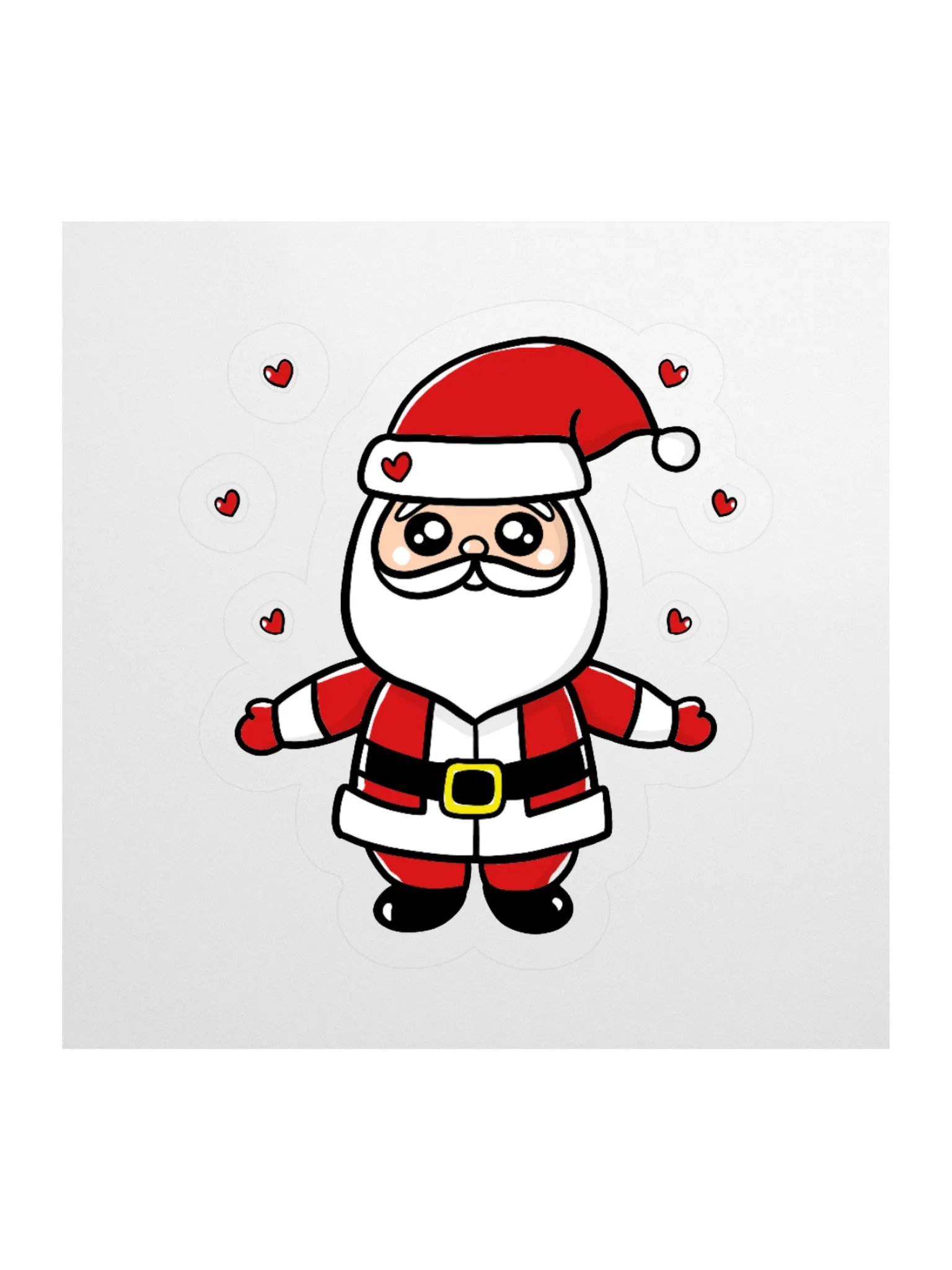 Heartwarming Santa Kiss Cut Stickers product image (2)