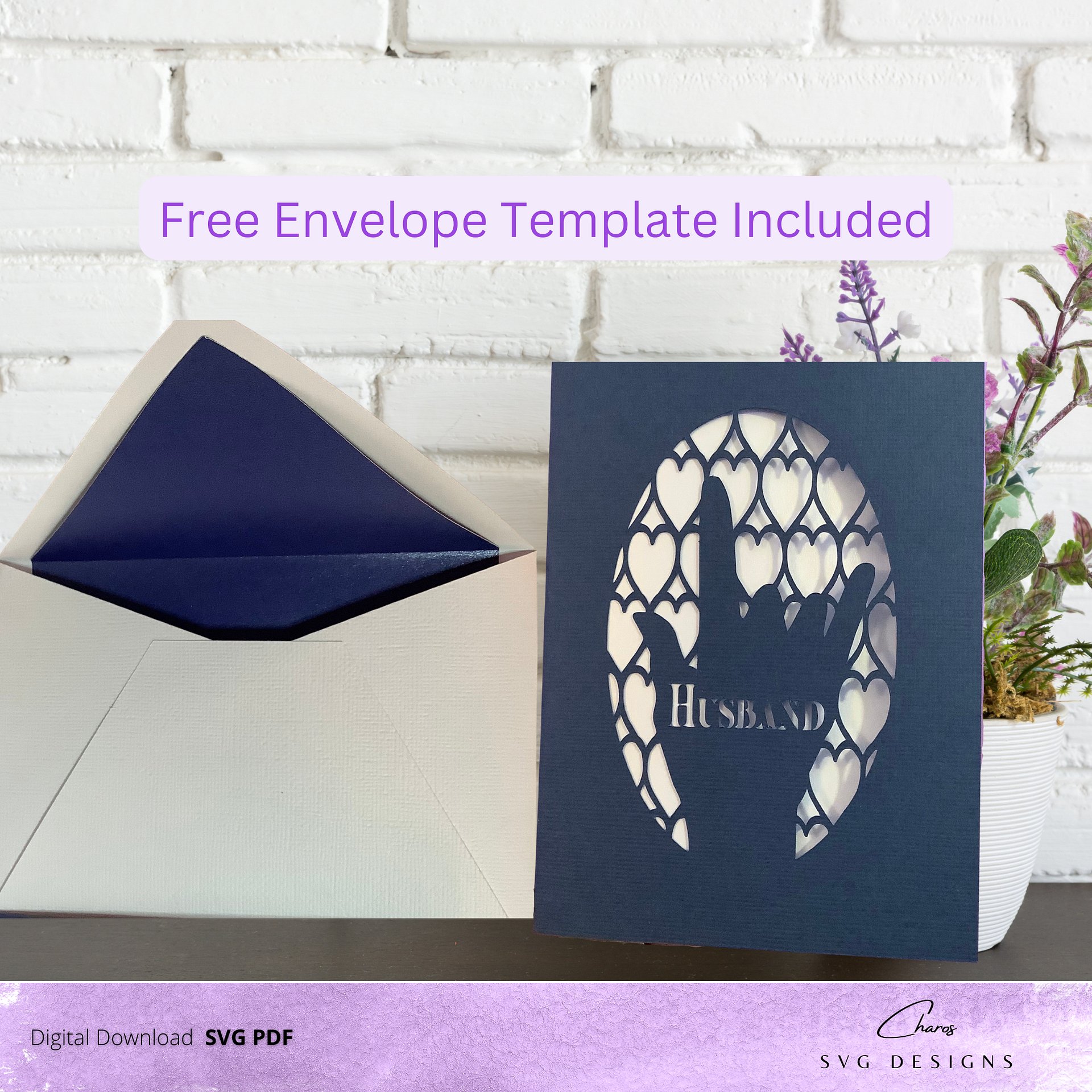I Love You Heart Greeting Card for Wife & Husband (ASL) with Free Envelope SVG product image (3)