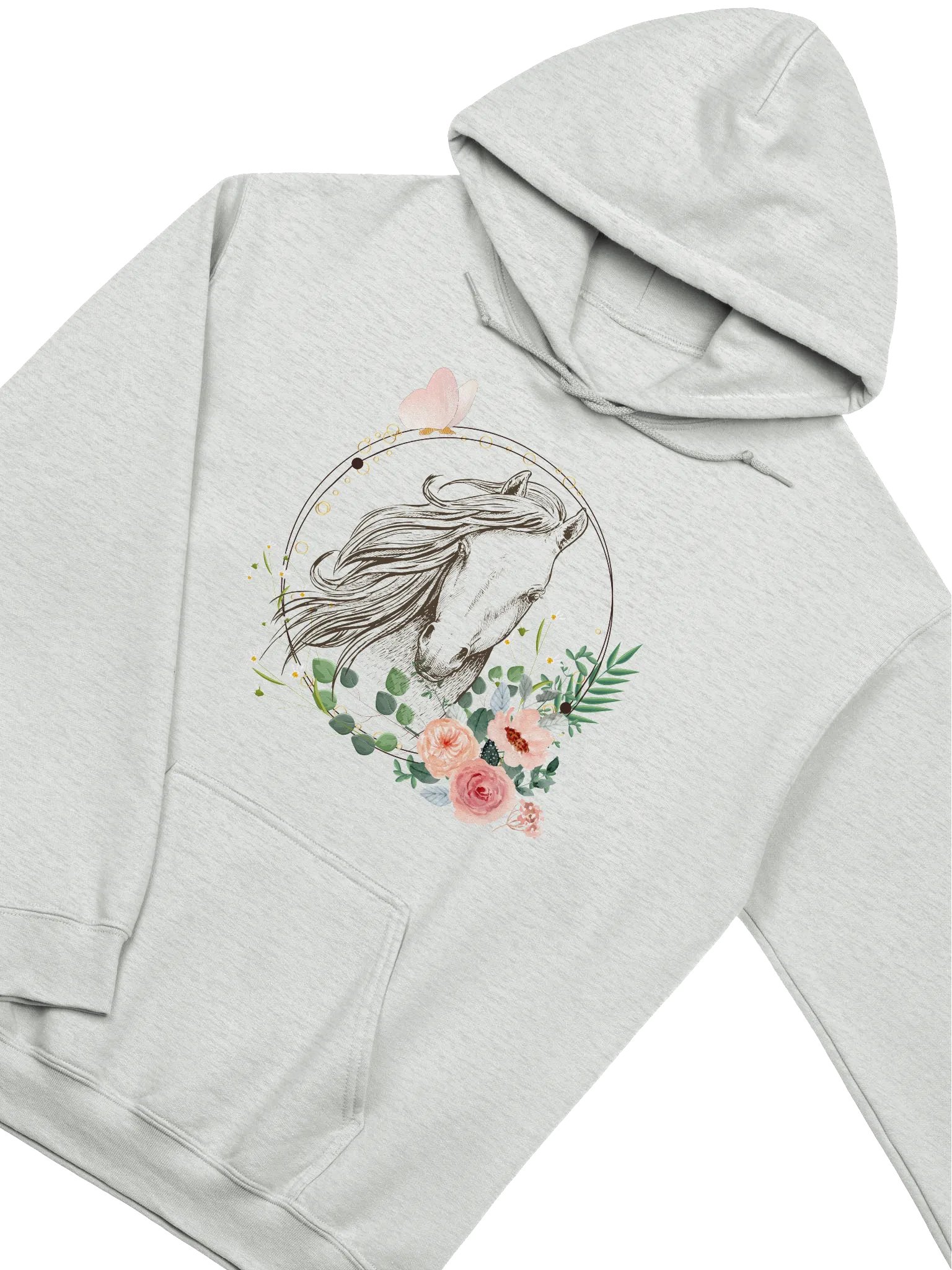 Floral Horse Silhouette Hoodie product image (3)