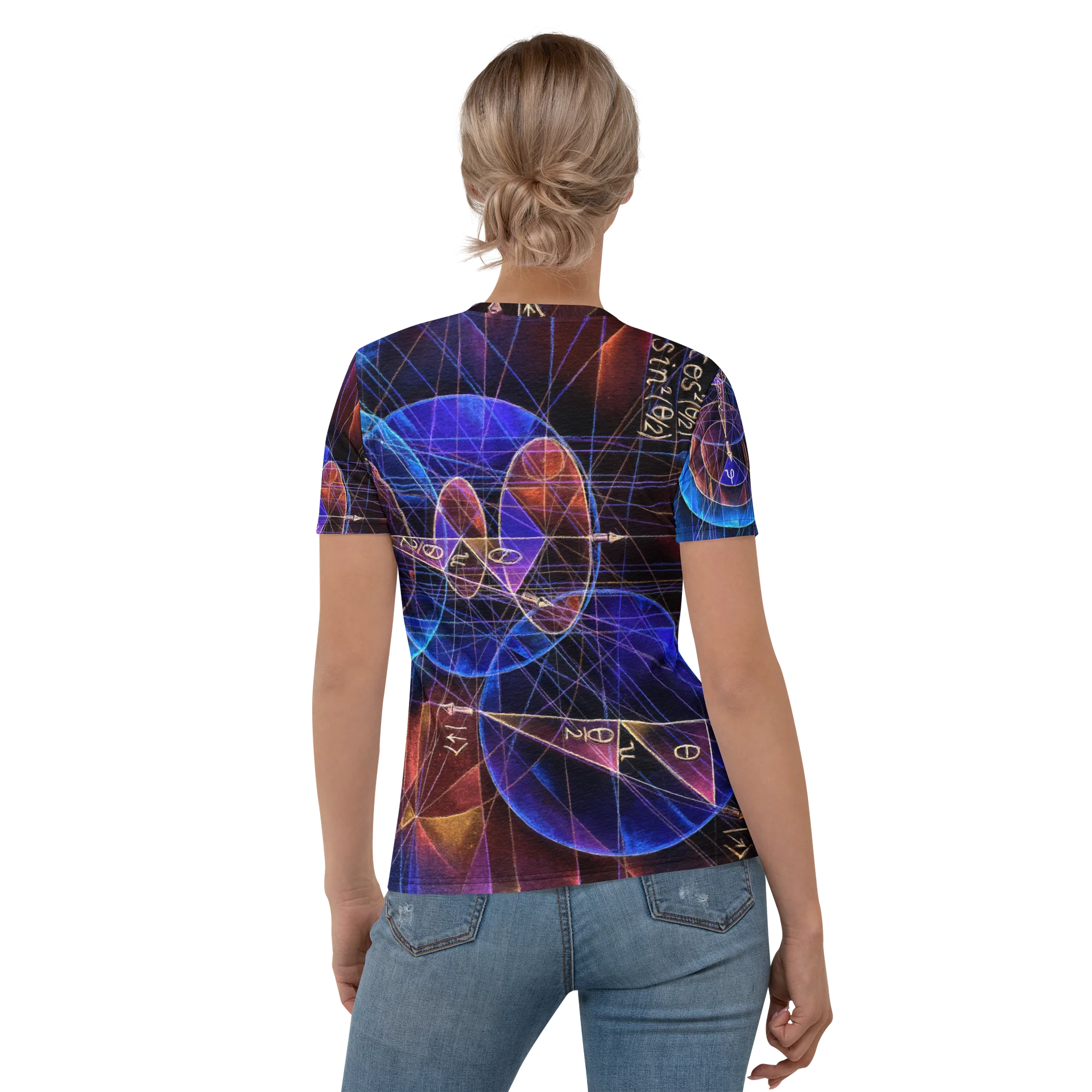 Spinning Projection - Quantum Physics Negative Art Women's Crew Neck T-Shirt product image (5)