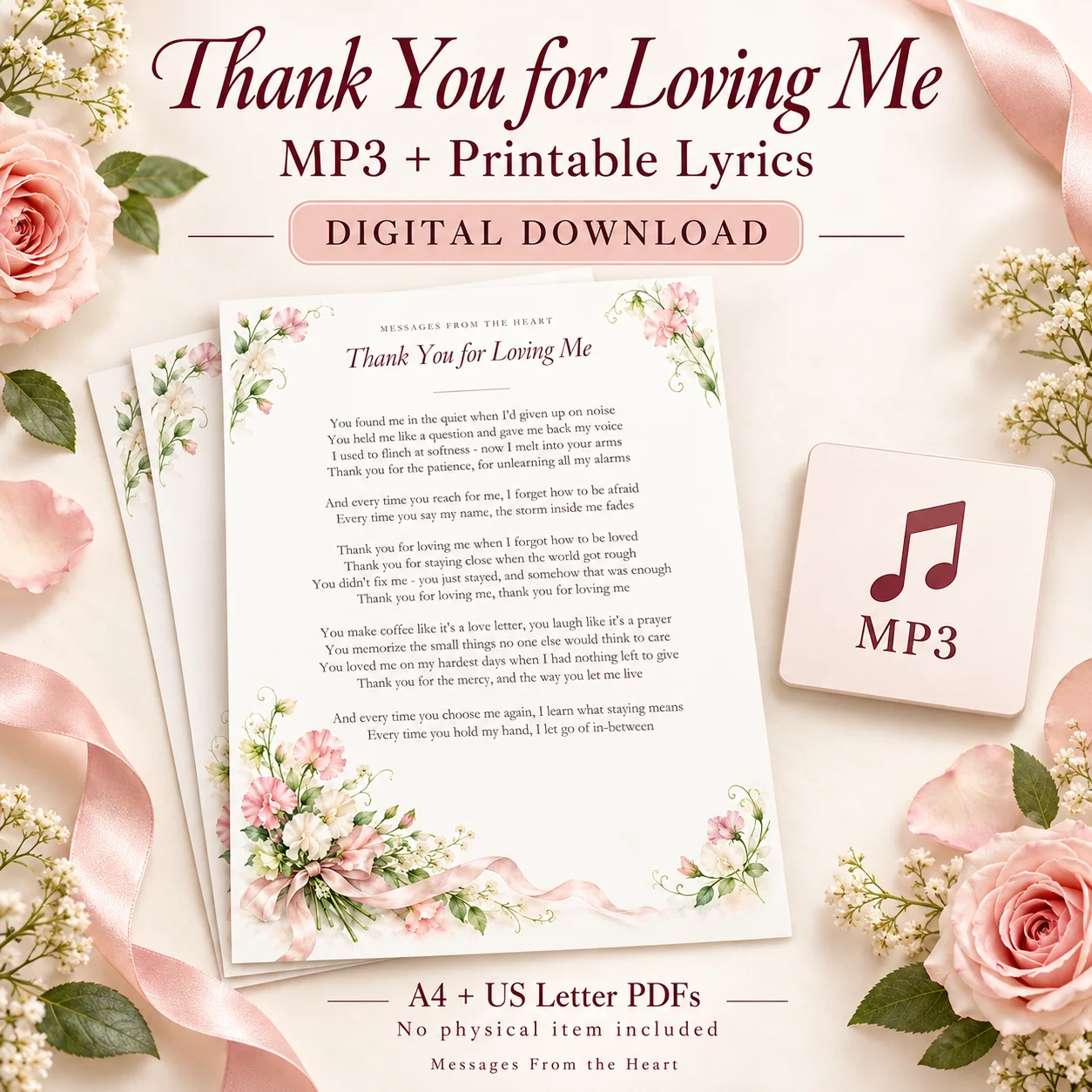 Thank You for Loving Me — MP3 + Printable Lyrics product image (1)
