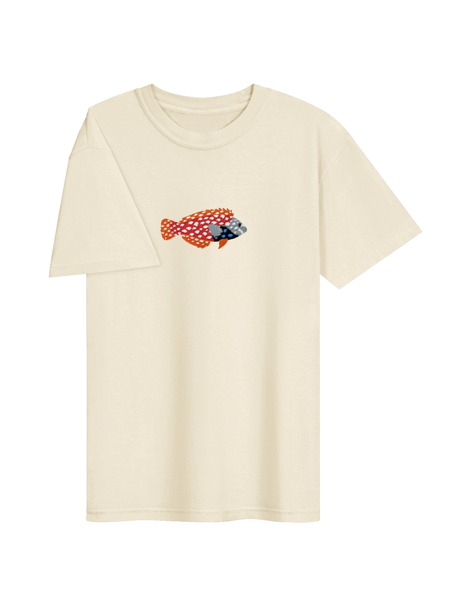 Blue Star Leopard Wrasse Embroidered Shirt | Macropharyngodon bipartitus Reef Fish Tee | Saltwater Aquarium Apparel product image (7)