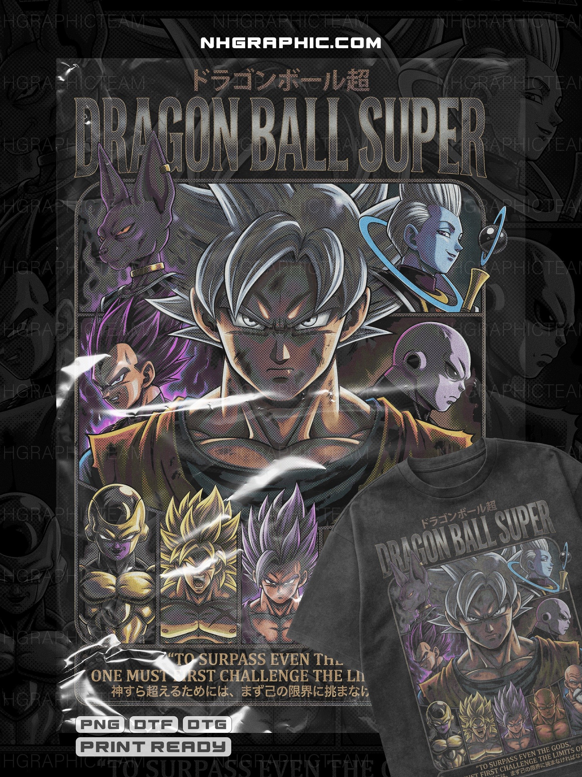 11 Exclusive Dragon Ball Super Halftone tshirt PNGs product image (9)