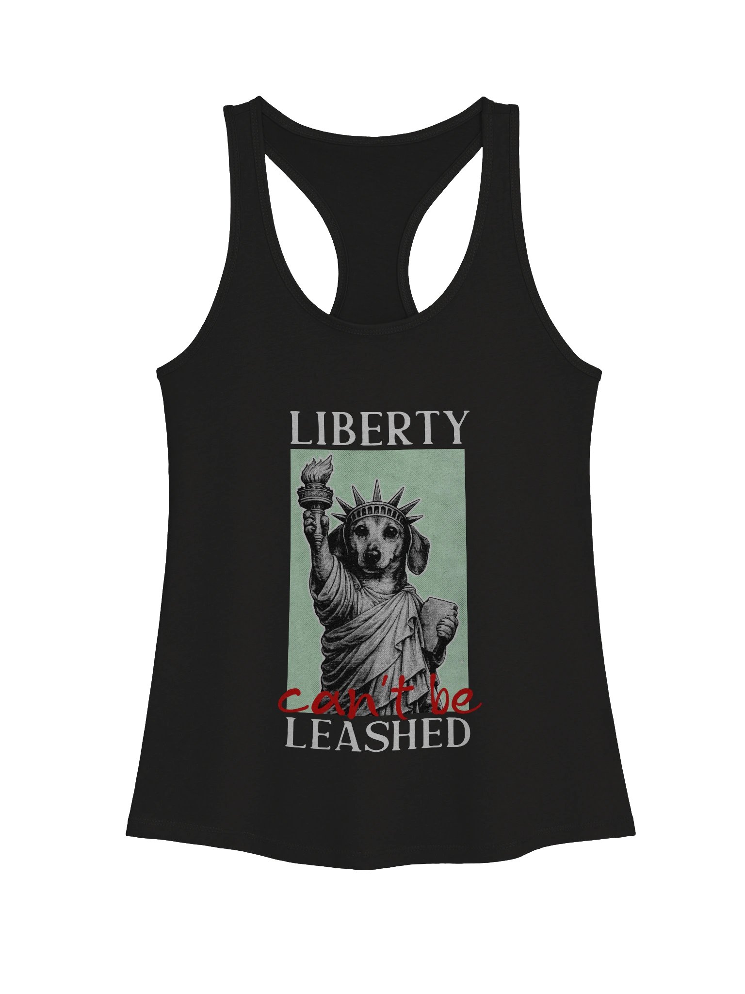 Liberty Can't Be Leashed Women's Racerback Tank product image (1)