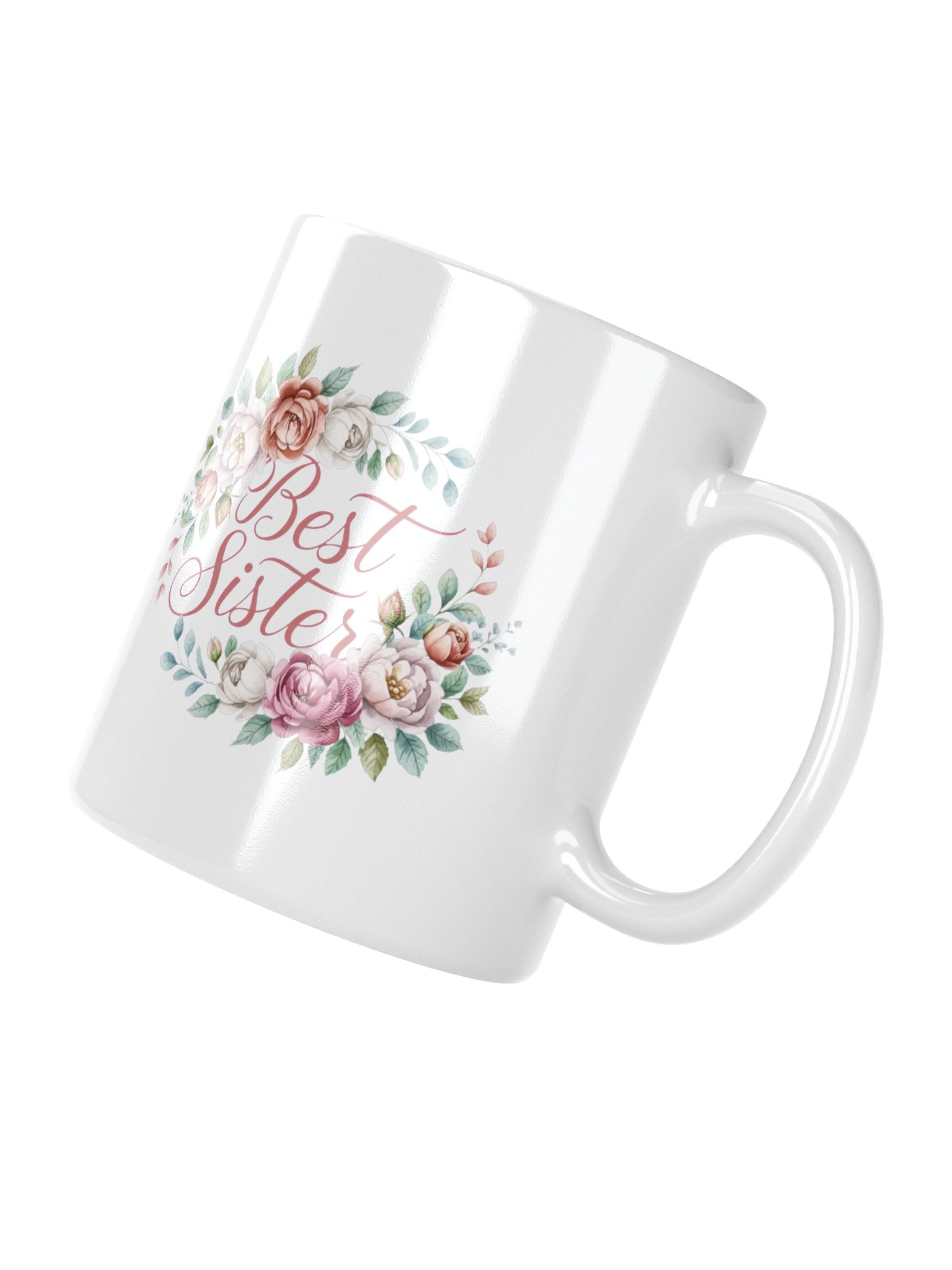 Colorful Best Sister Floral Coffee Mug product image (4)