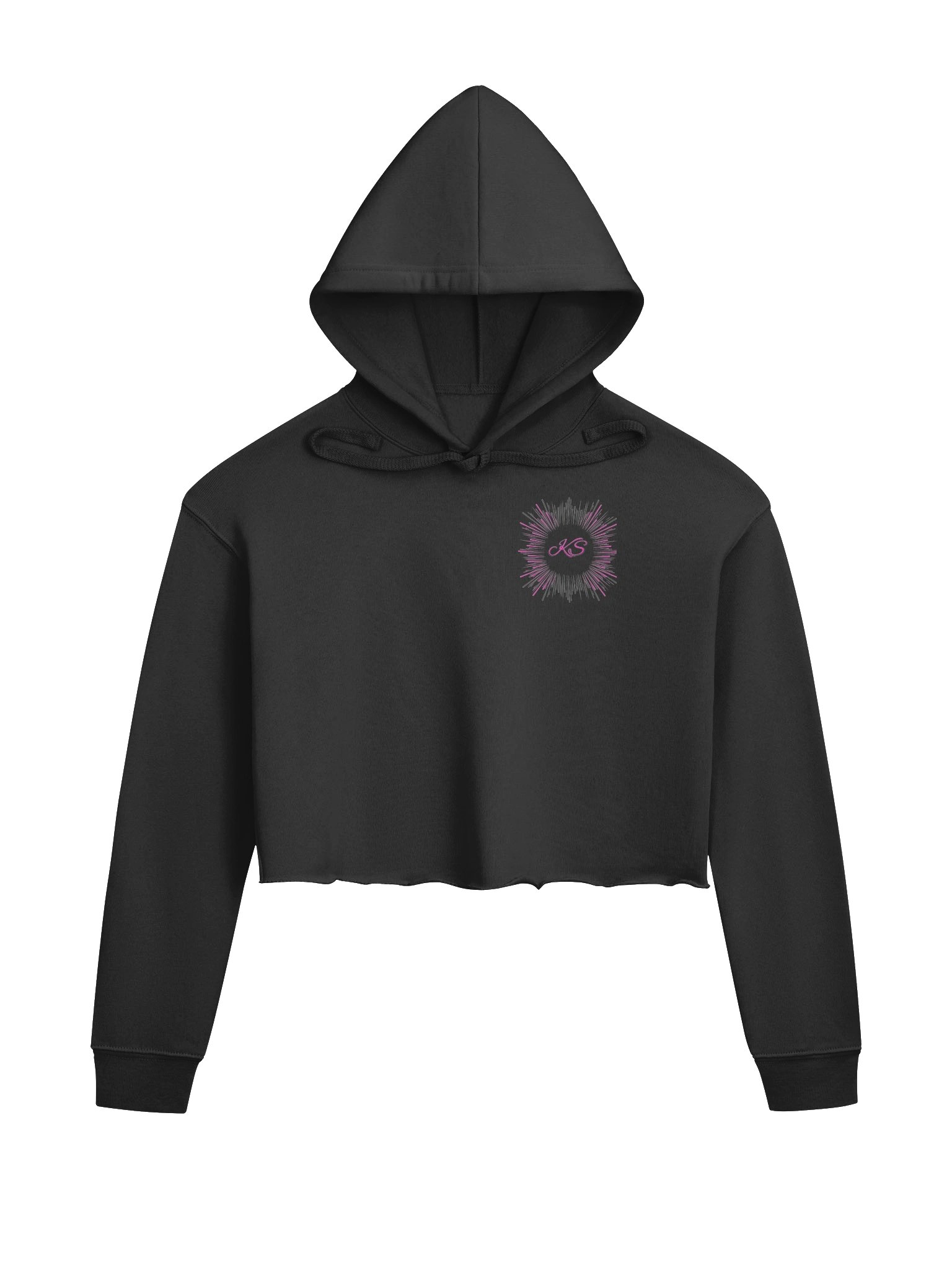 KS Burst Black Crop Hoodie product image (1)