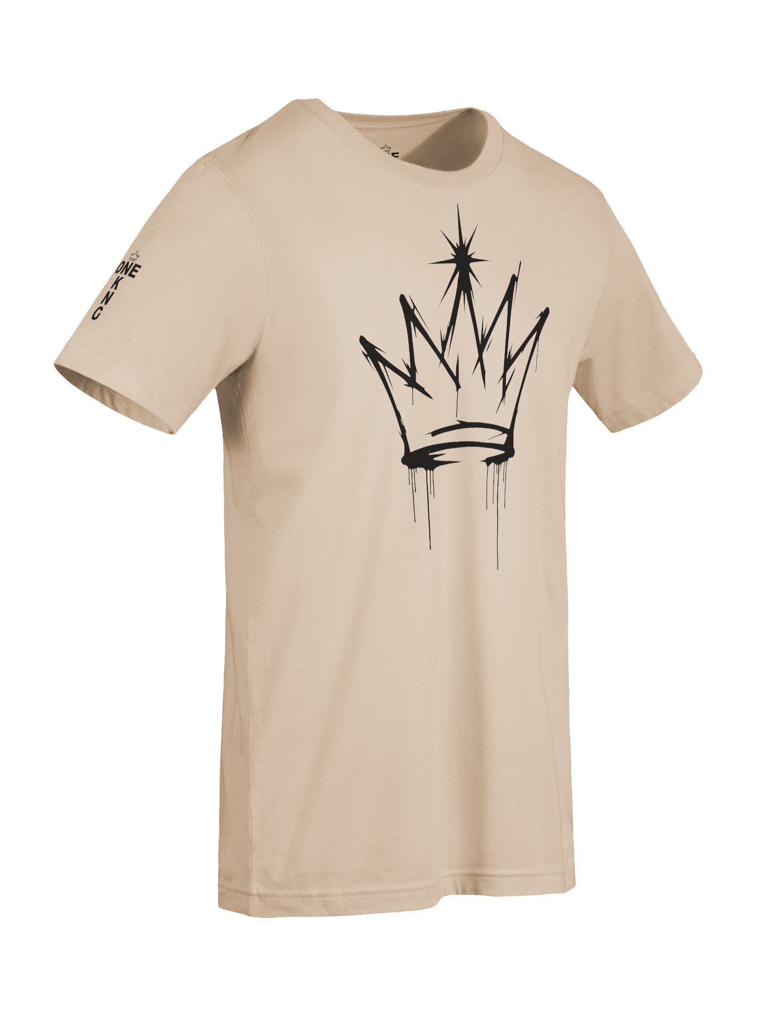ONE KING Urban Crown Premium T-Shirt with sleeve logo black print product image (3)