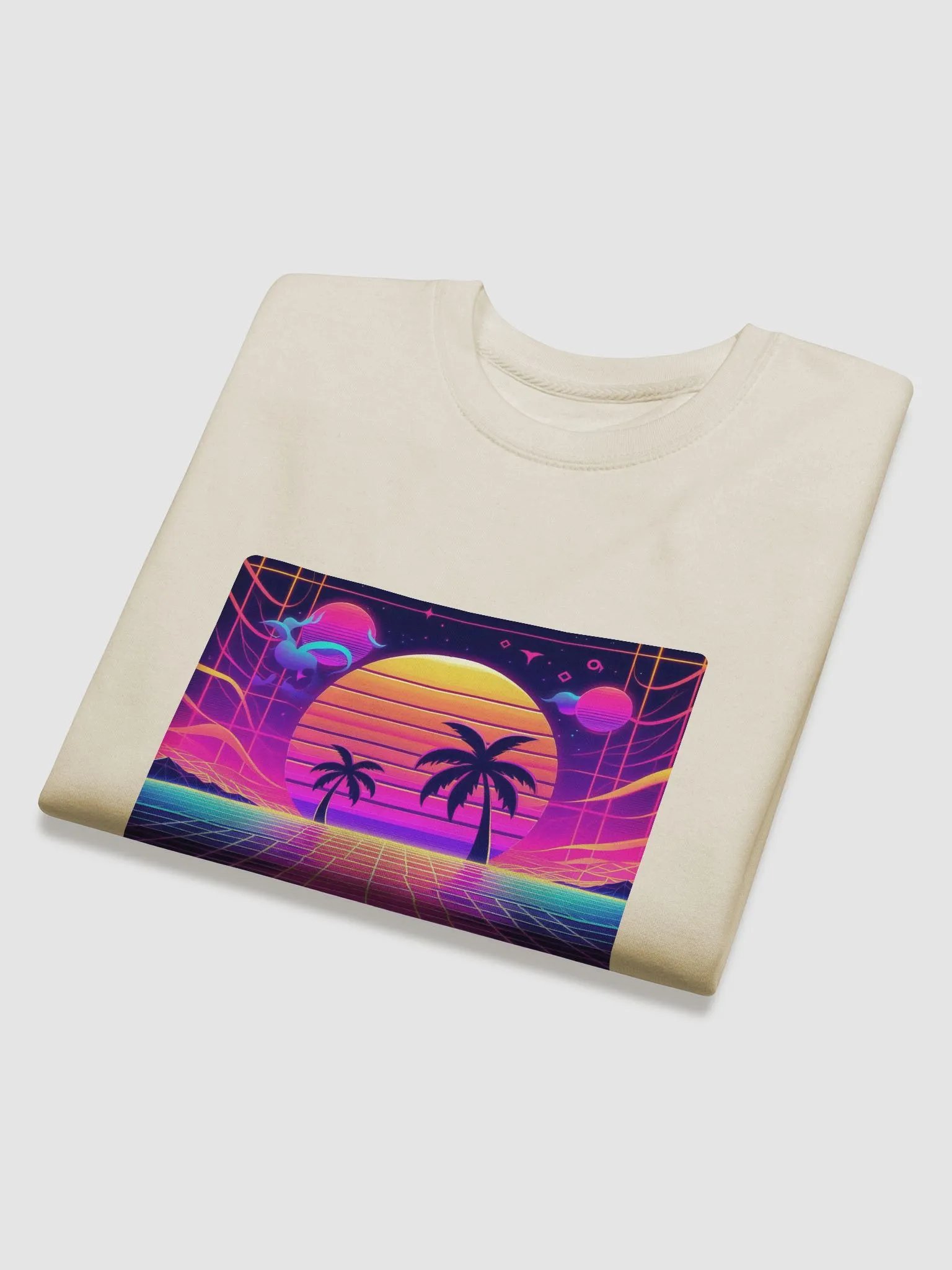 Sunset Synthwave Premium Sweatshirt | Ai Design product image (19)