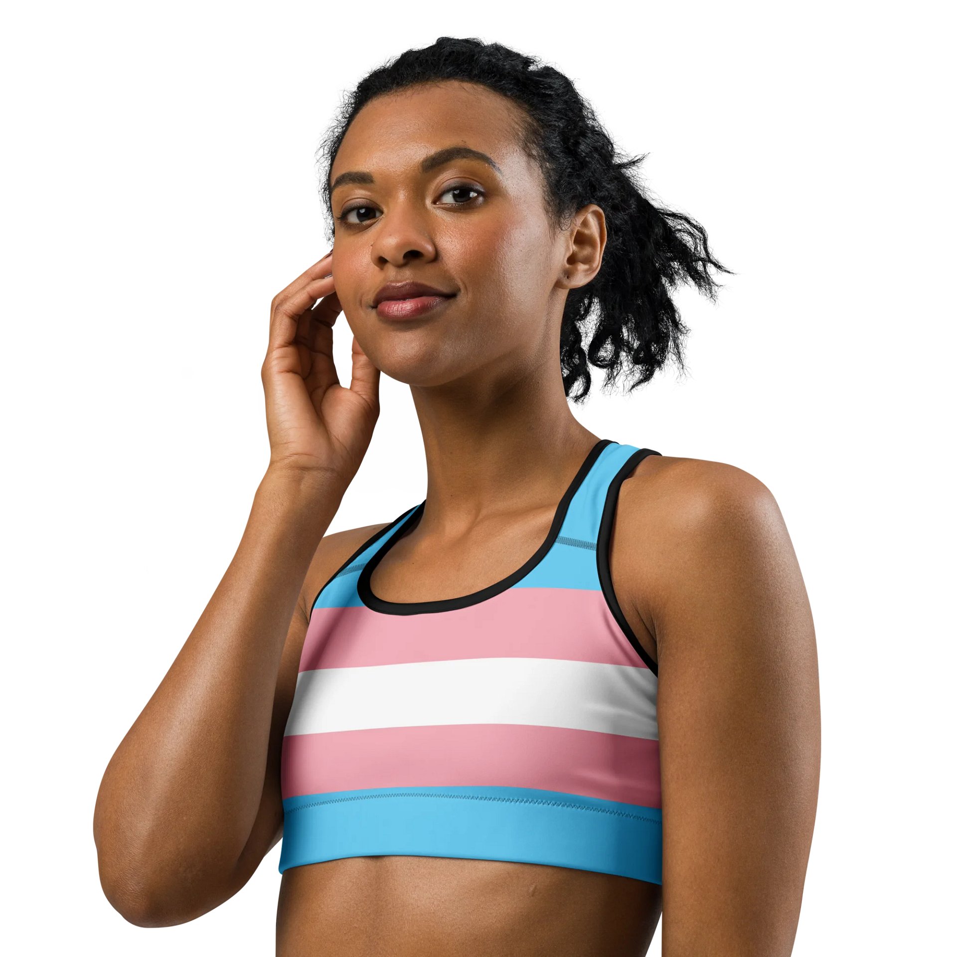 Trans Pride Flag Sports Bra product image (2)