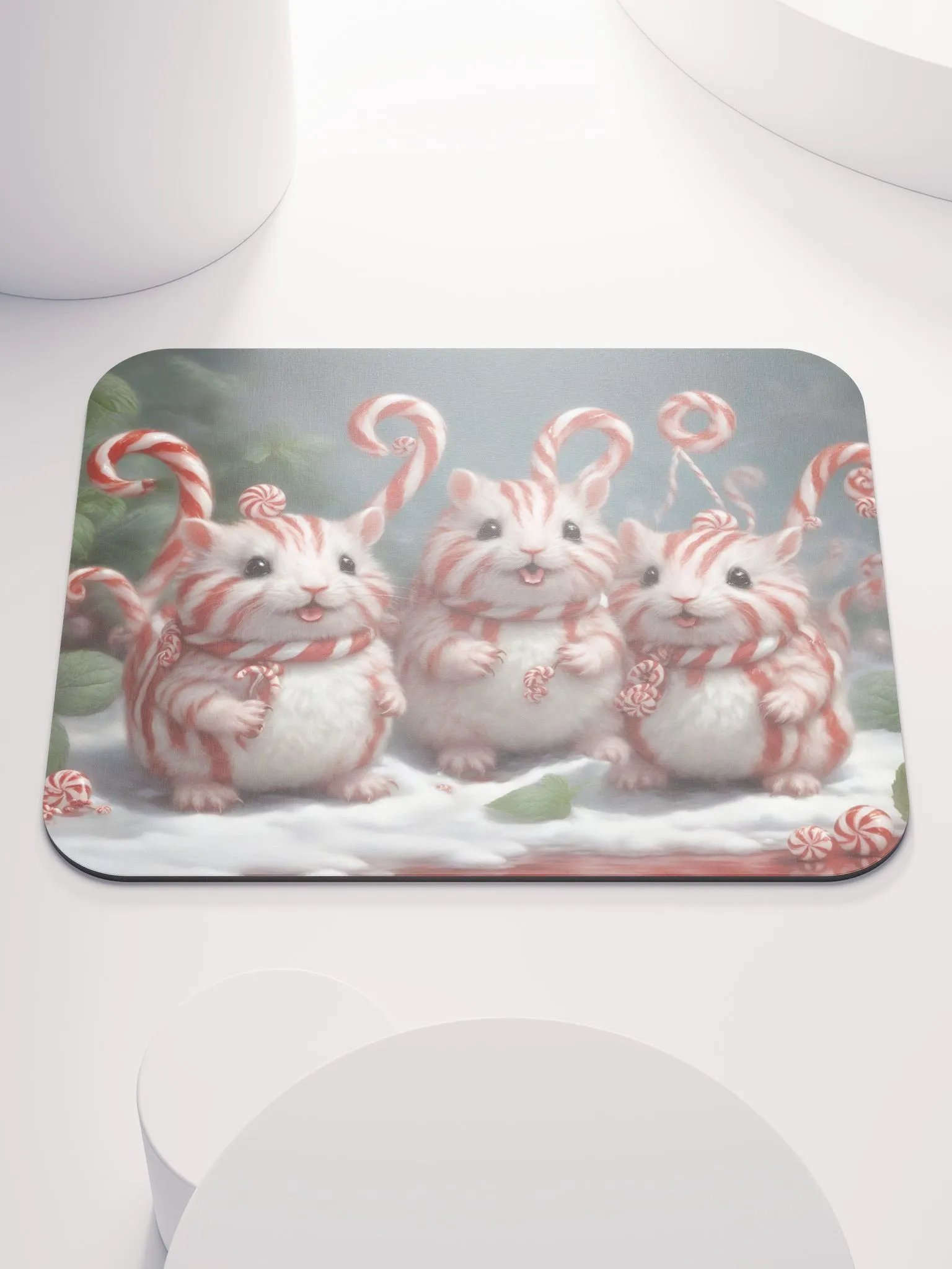 Candy Cane Critter Mouse Pad product image (1)