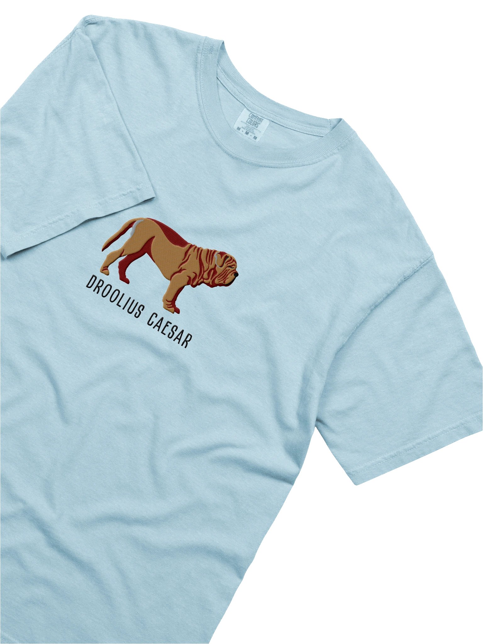 Droolius Caesar T-Shirt(Embroidered) of a Neapolitan Mastiff(Tan) product image (8)