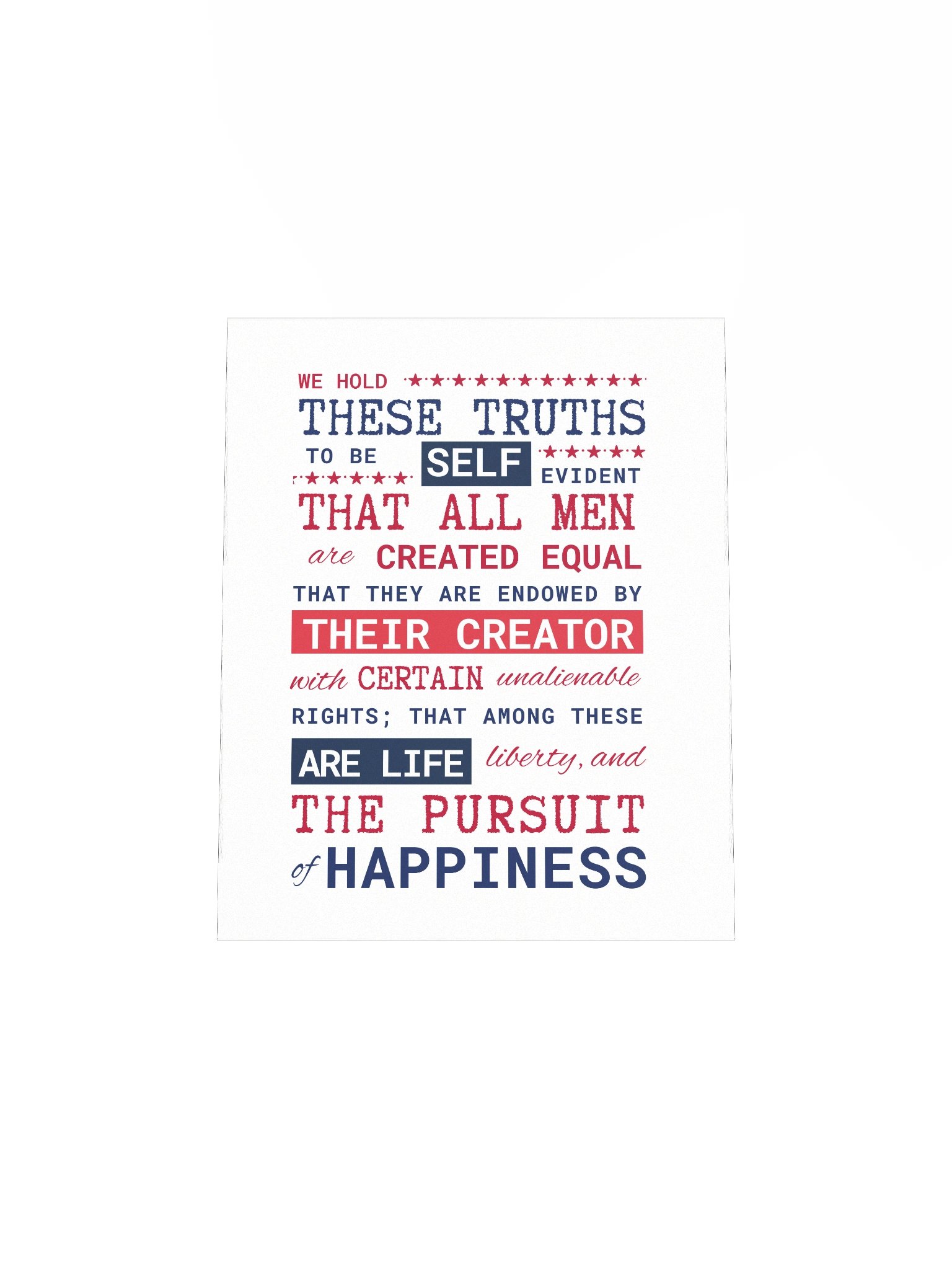 Declaration of Independence Quote — Patriotic Wall Poster product image (6)