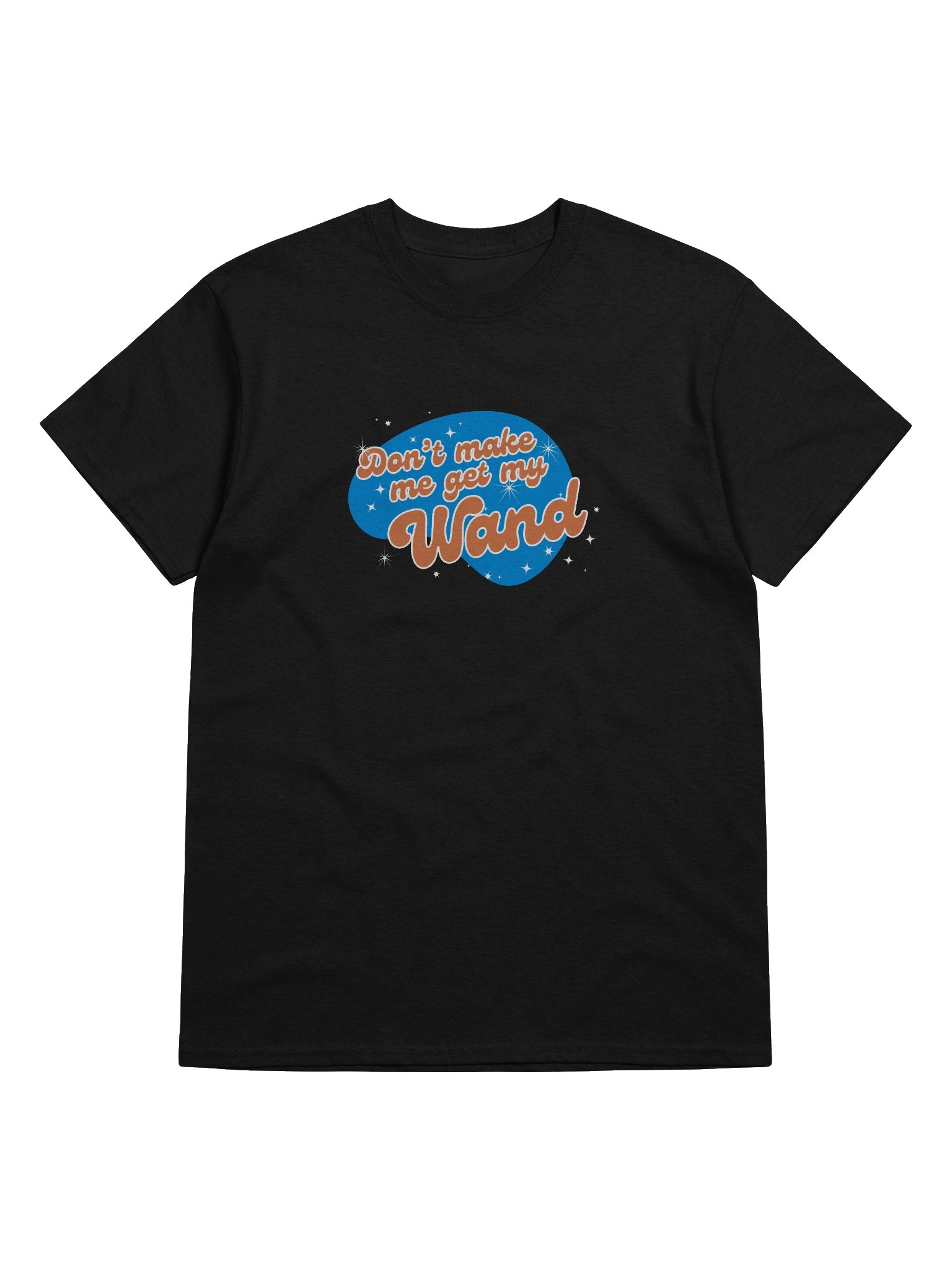 Fair Warning tee (orange & turquoise on black) product image (4)