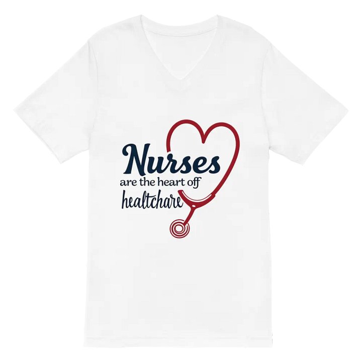 Heart of Healthcare Nurses V-Neck Tee product image (2)