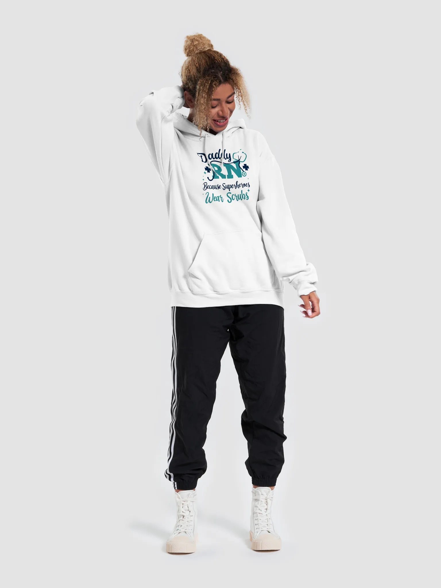 Daddy RN, Because Superheroes Wear Scrubs Classic Hoodie product image (51)