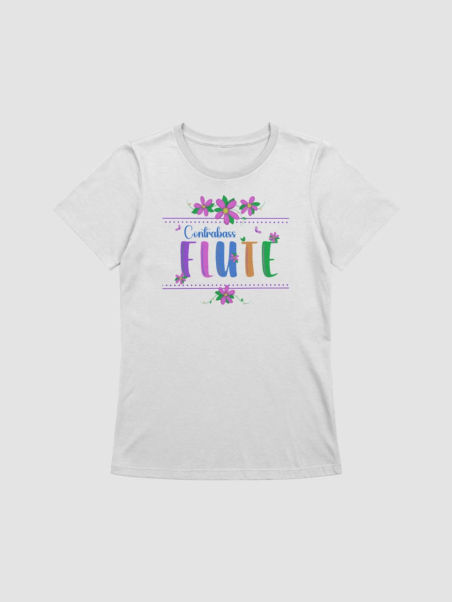 Relaxed Fit - Floral Flute Women's T-Shirt - Blue Contra Letters product image (1)