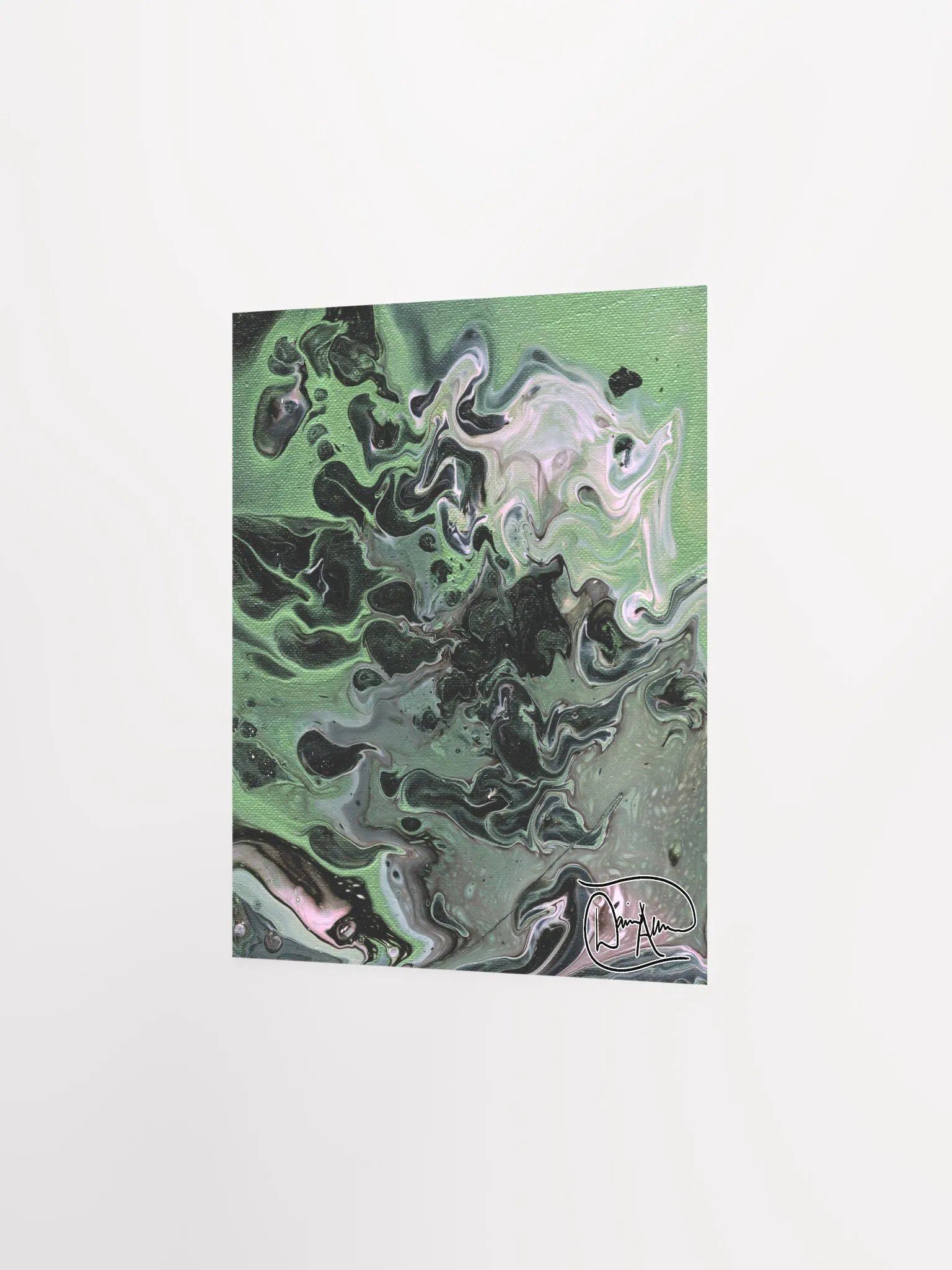 Metallic Green Fluid Acrylic Print product image (5)