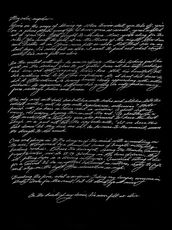 "Last Legs" Handwritten Lyric Letter (Limited) product image (1)