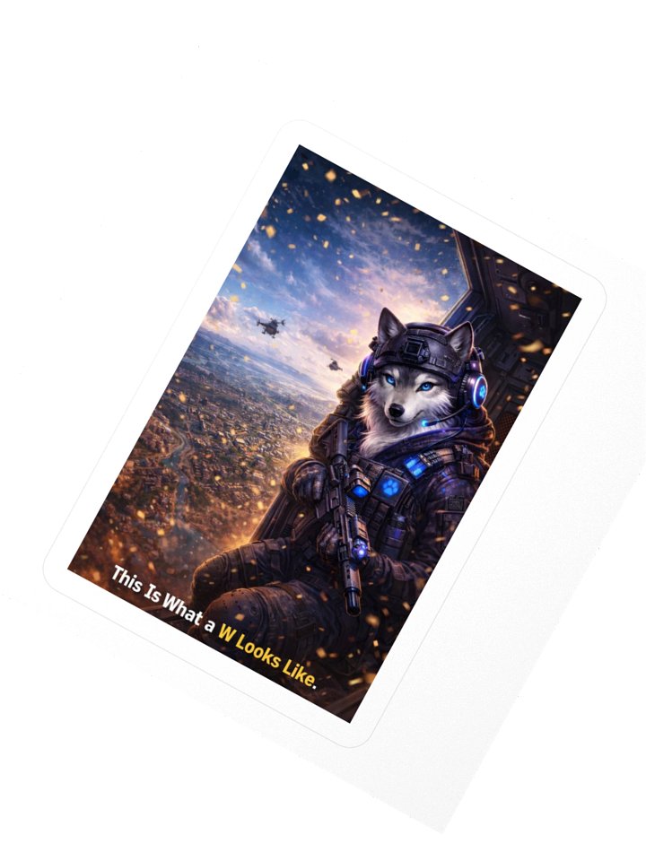 Wolf Tactical Helicopter Kiss Cut Stickers product image (4)