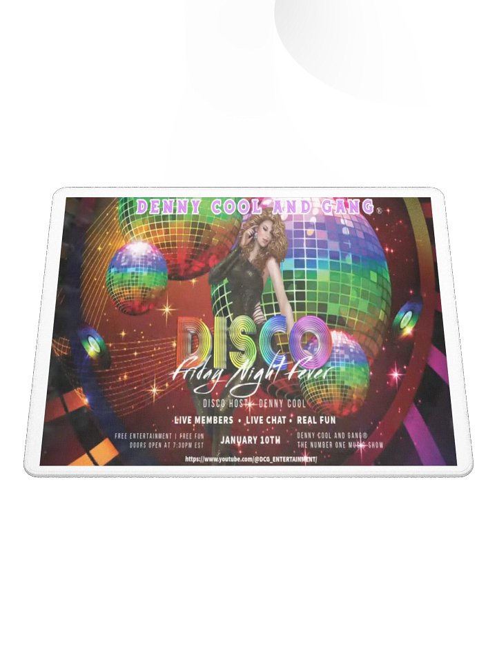 DISCO Friday Night Fever Show Banner Mouse Pad product image (1)