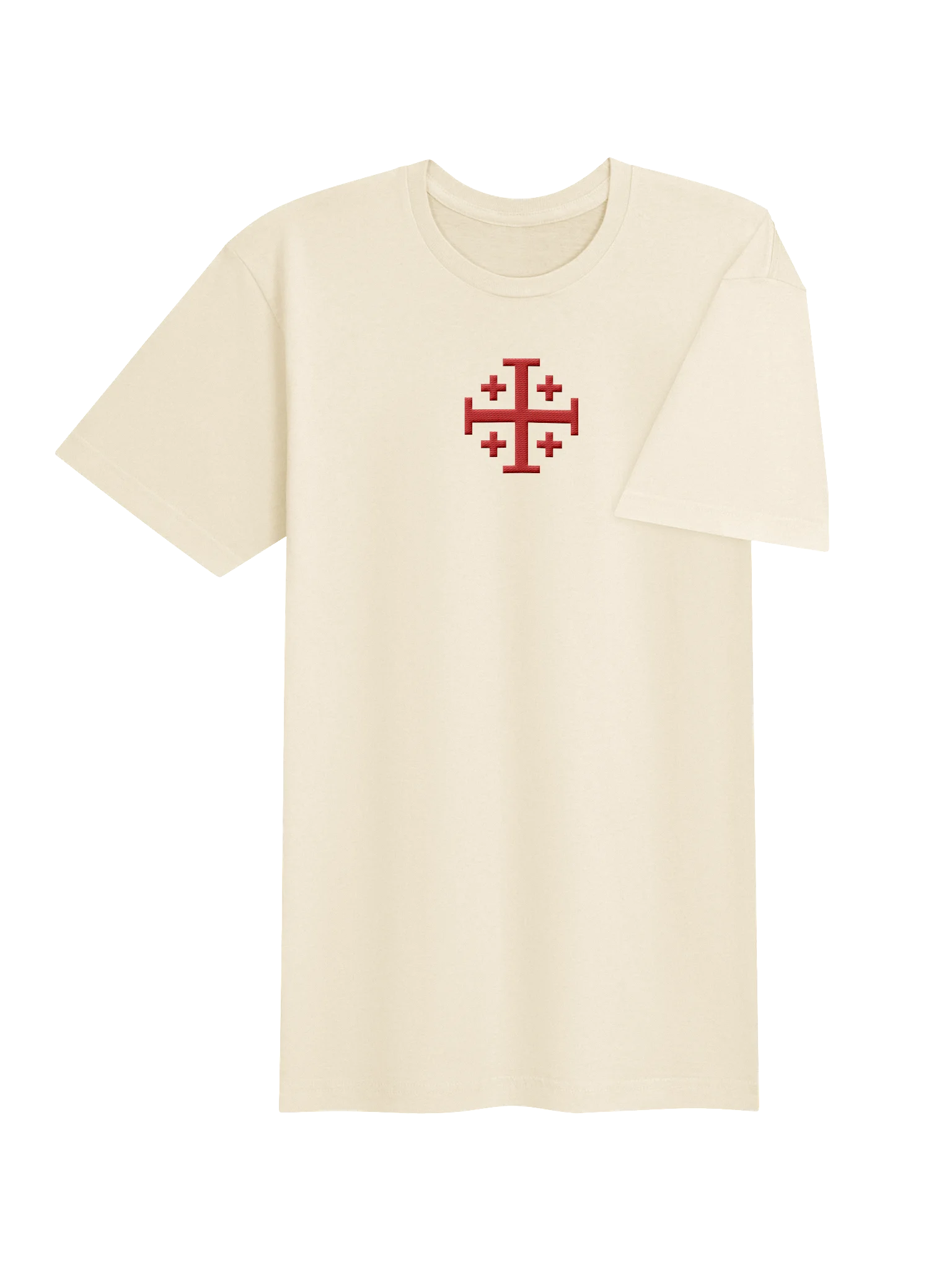 Crusader Cross Jersey Tee, Jerusalem Cross Embroidered Shirt, Christian Gifts, Knights Templar product image (5)