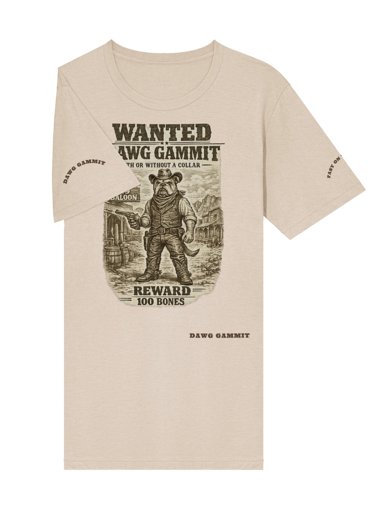 DAWG GAMMIT™ WANTED Bulldawg Triblend T-Shirt product image (8)