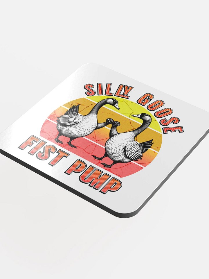 Silly Goose Fist Pump Cork Coaster product image (1)