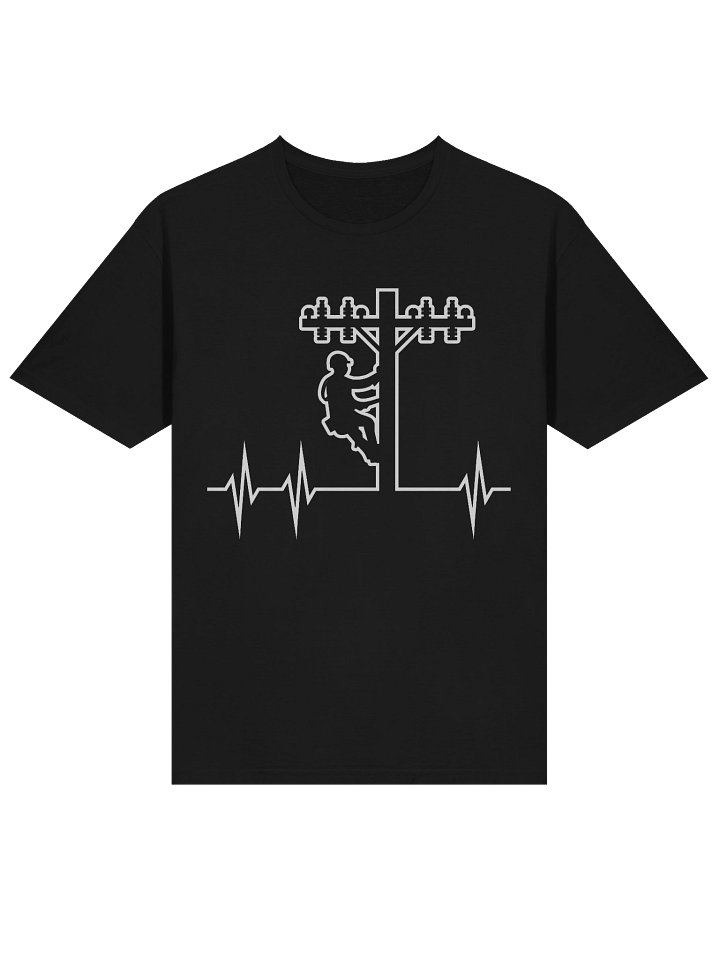 Lineman's Heartbeat - White on Black product image (7)