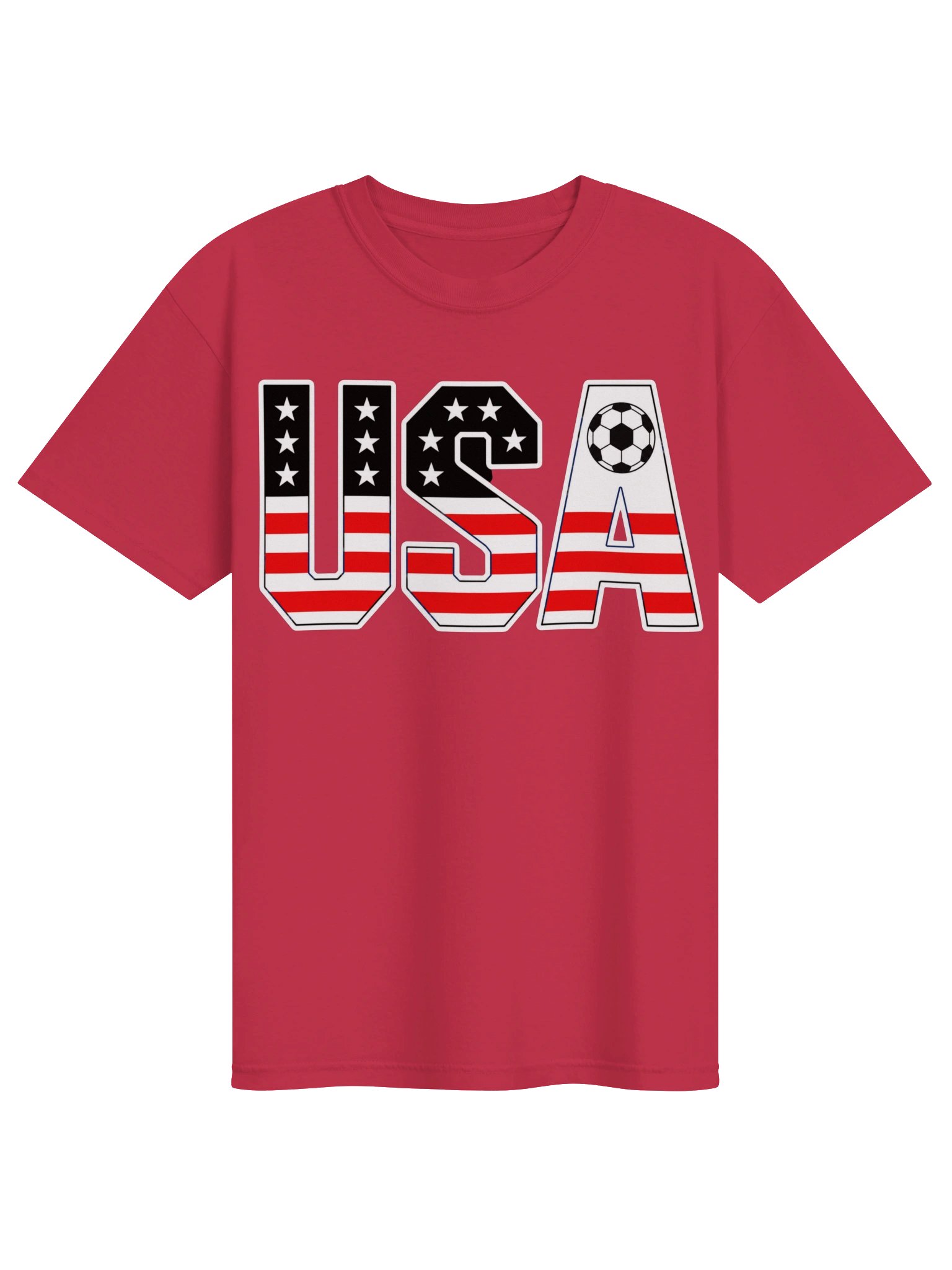 Patriotic USA Soccer T-Shirt - American Flag Graphic Football Tee product image (2)