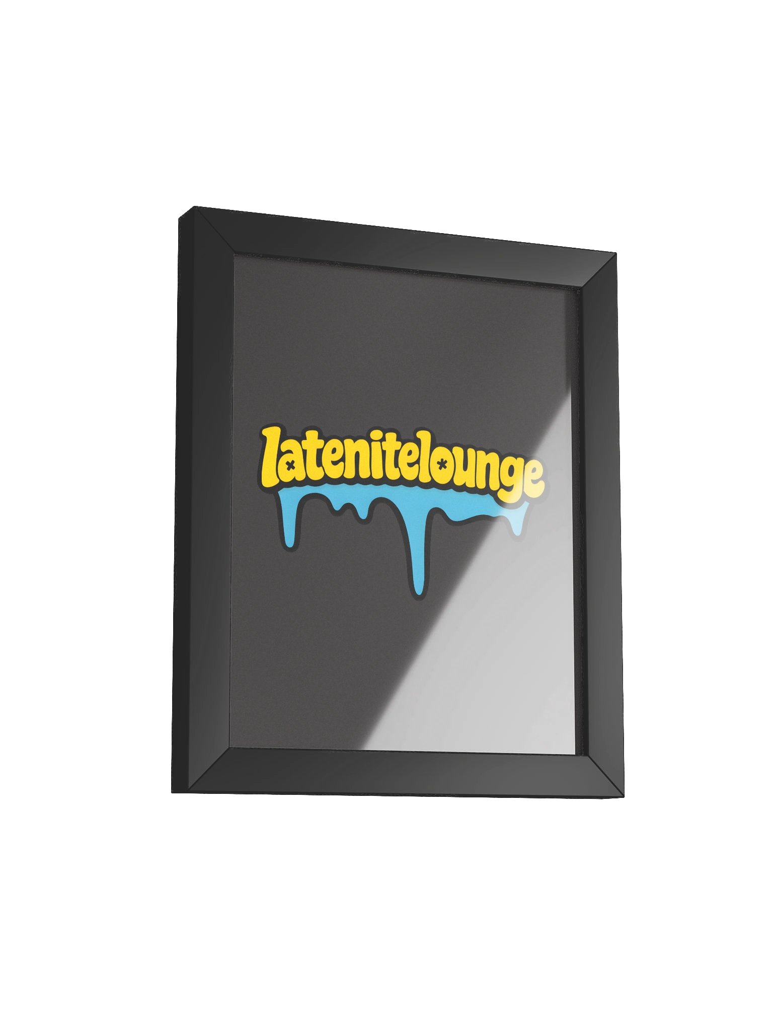 Latenitelounge Wordmark Drip — Framed Matte Poster product image (5)