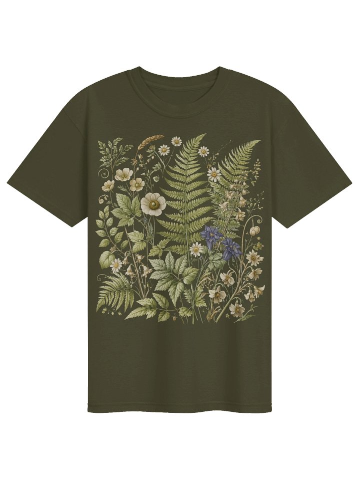 Fern Shirt for Women, Vintage Botanical Graphic Tee, Comfort Colors Cottagecore T-Shirt, Floral Nature Tee, Unisex product image (1)