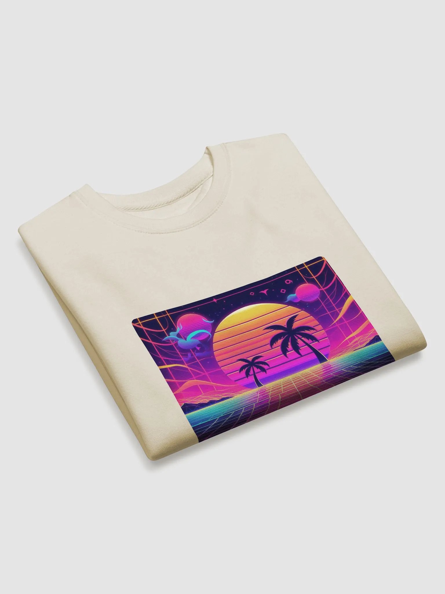 Sunset Synthwave Premium Sweatshirt | Ai Design product image (18)