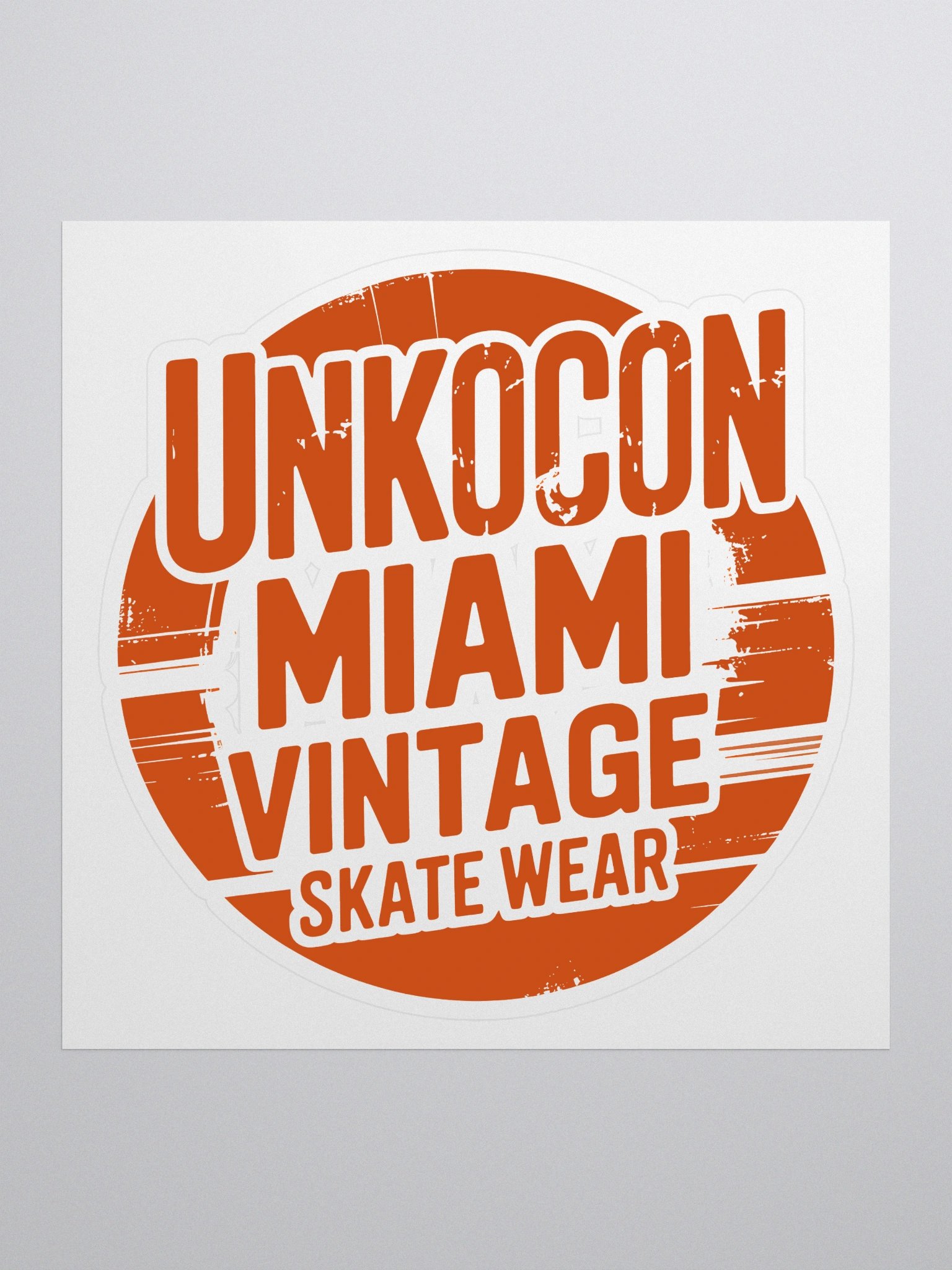 Miami Skate Sticker – Vintage Skater Logo Decal | Retro South Beach Aesthetic (Indoor Use) product image (1)