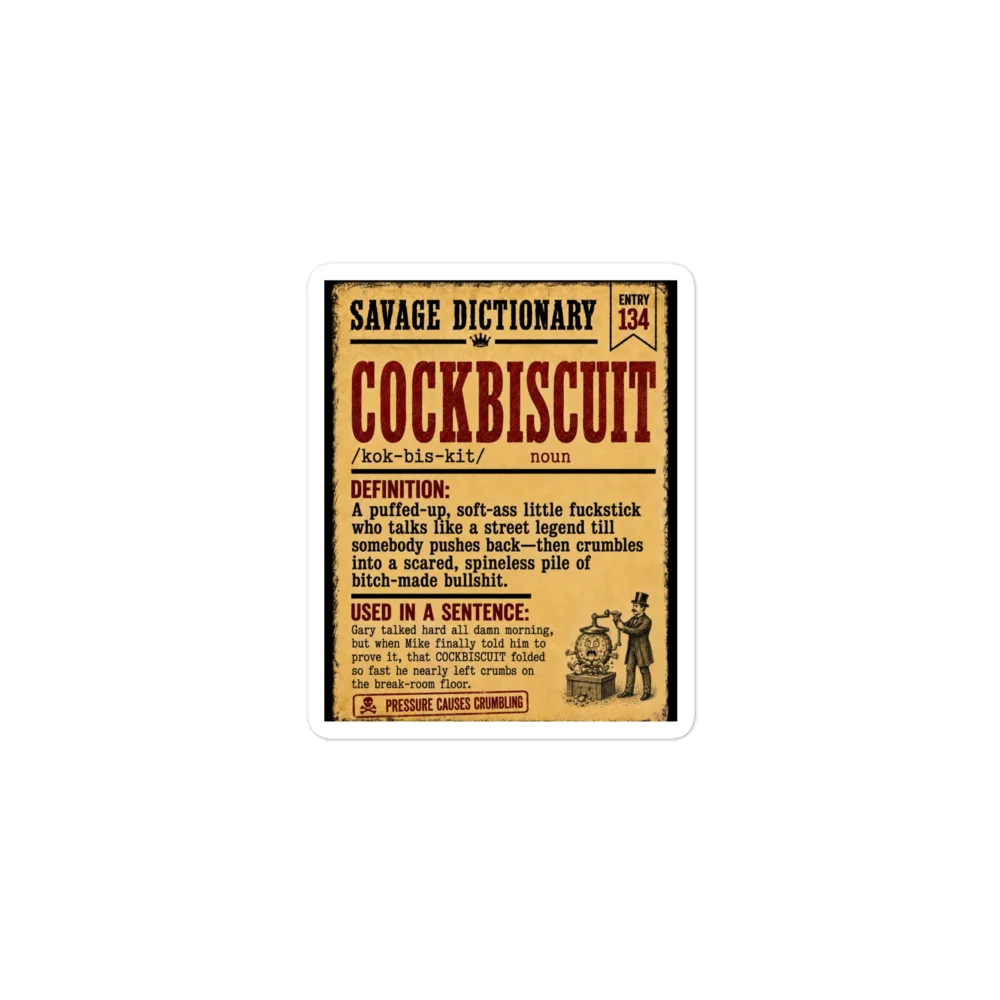 Savage Dictionary COCKBISCUIT Cut Sticker product image (1)