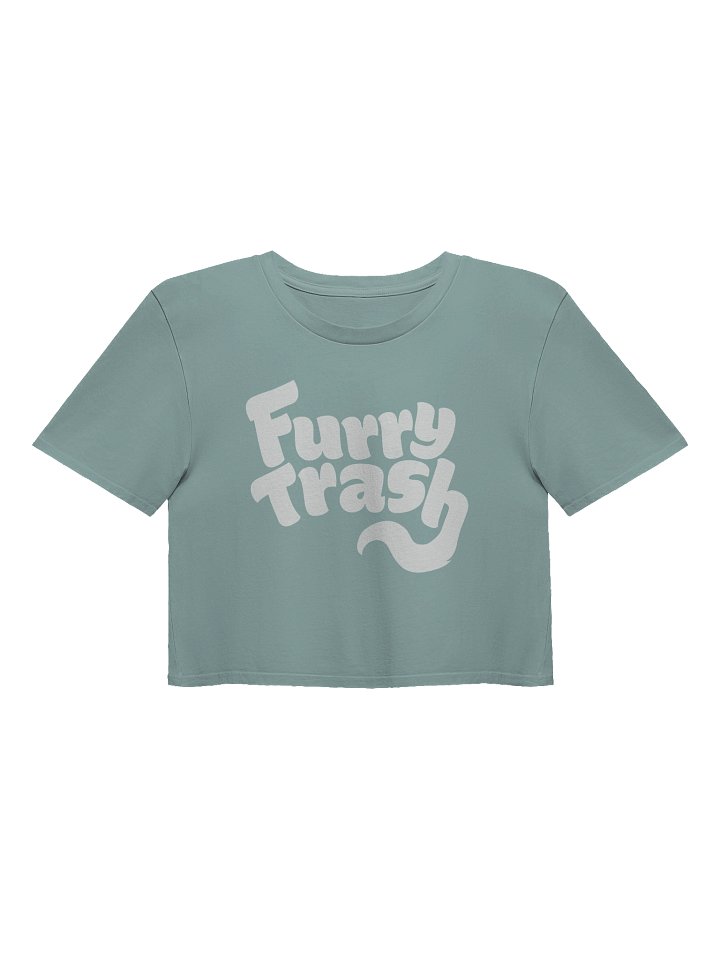 Furry Trash Crop Top – Bubble Logo (White Print) product image (1)