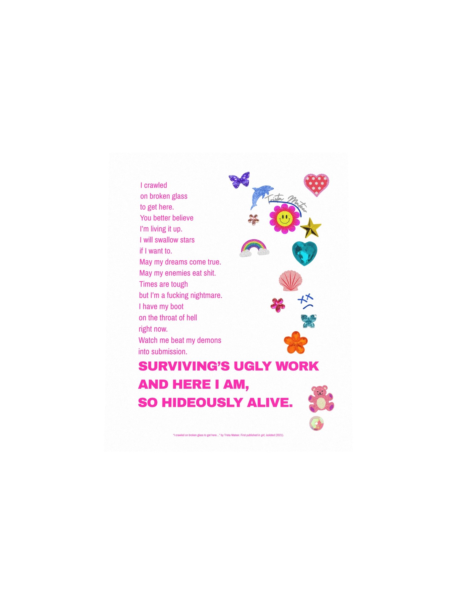 Hideously Alive Print in Pop Pink product image (17)