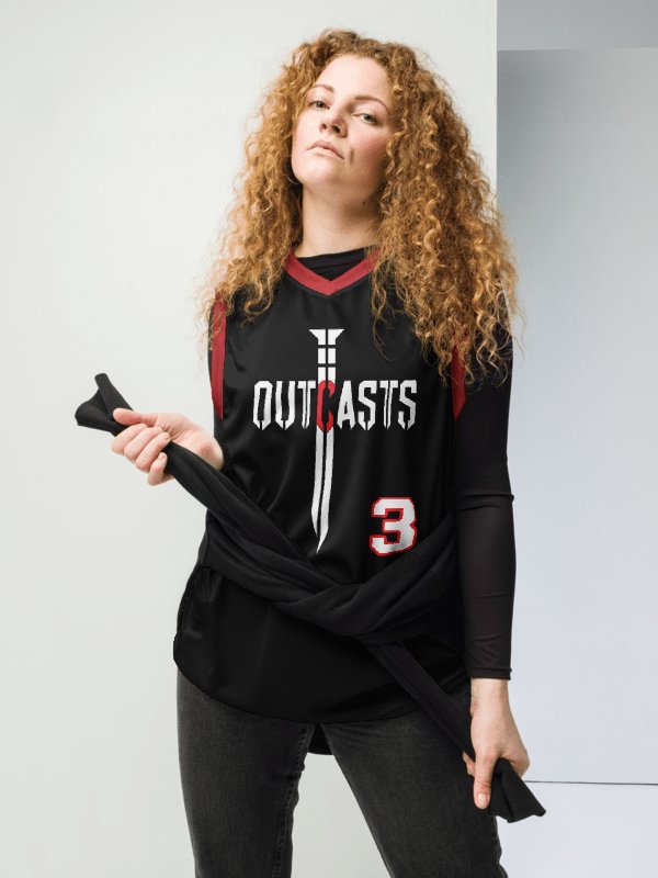 Outcasts Basketball Jersey Red/Black product image (2)