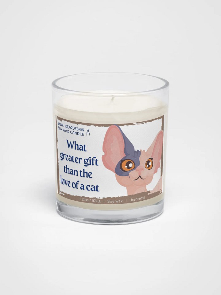 Sphynx Cat Lover Best Gift, Large Capacity, Great Value & Eco-Friendly Candle – 1.2 lbs of Pure Serenity product image (1)