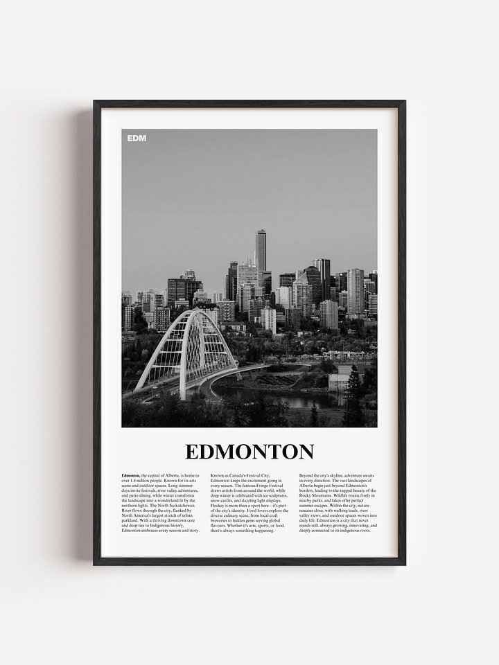 Edmonton 02 Newspaper Poster | Framed product image (1)