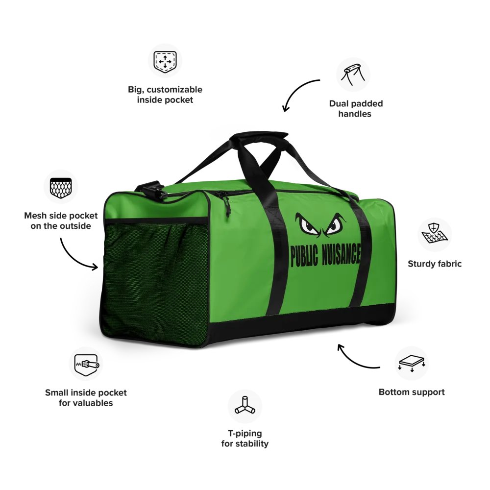 Public Nuisance: Lime Green Duffle Bag product image (10)