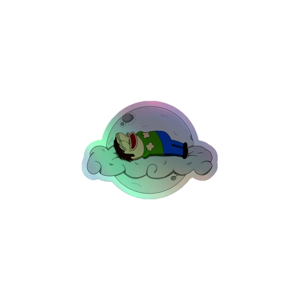 Mijo on Clouds Holographic Sticker product image (1)