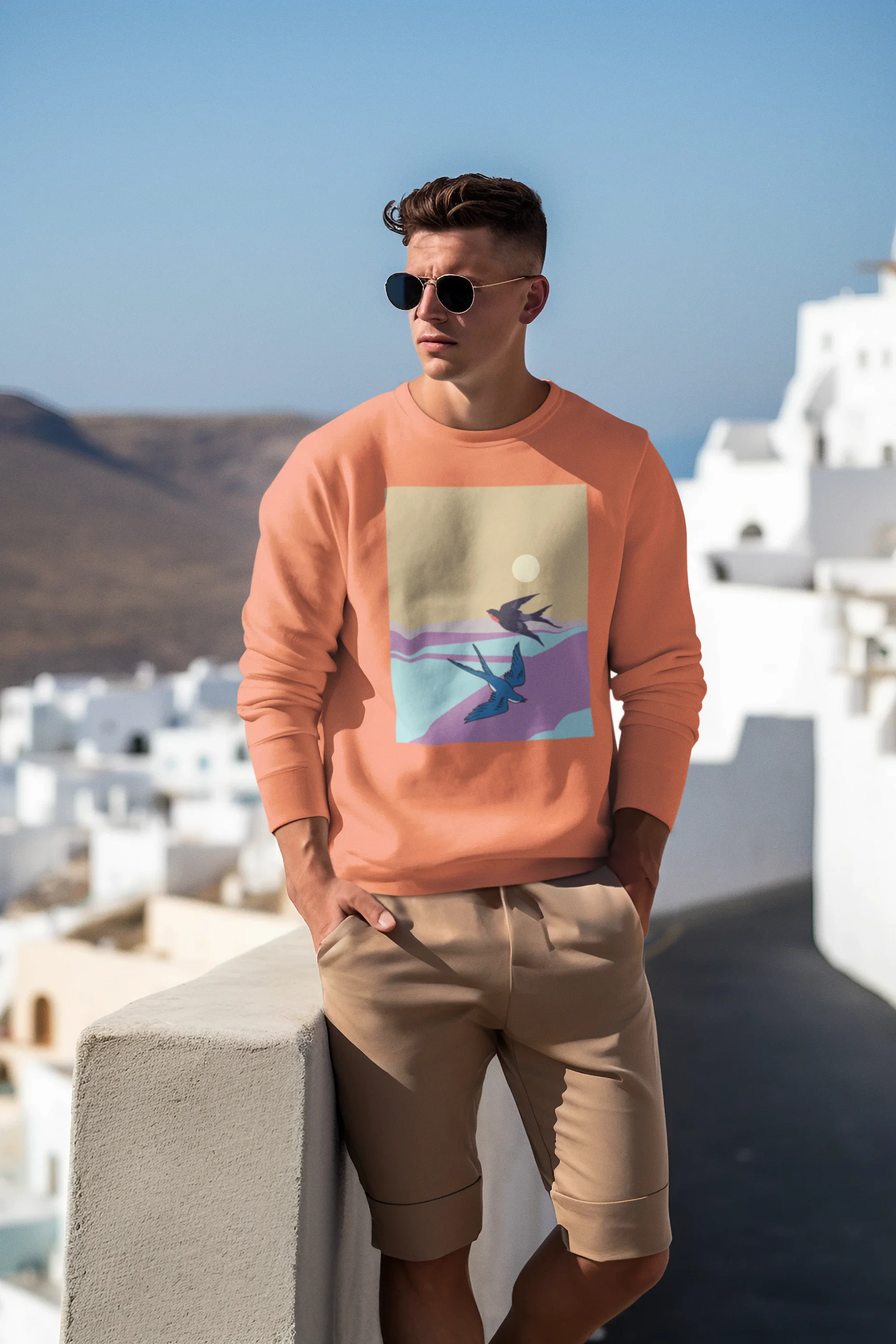 Searching Birds Cotton Sweatshirt - Unisex product image (1)